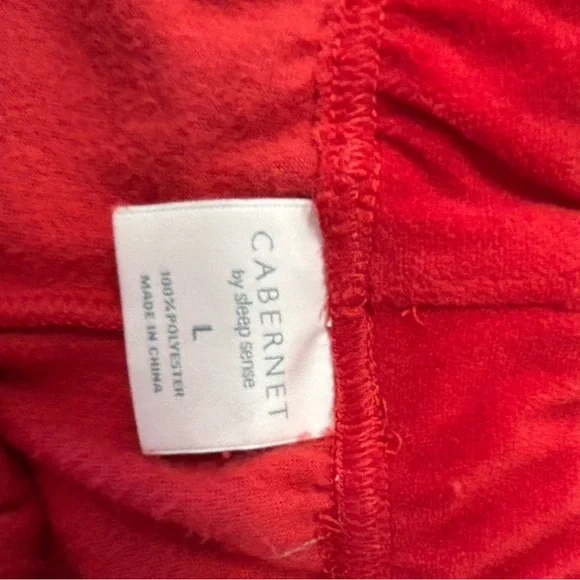 Red Velour Stretch Pajamas - Cabernet by Sleep Sense - Picture 8 of 9